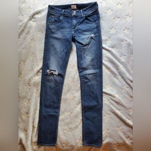 Hudson Jeans Dark Blue Distressed Skinny Jeans